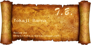 Tokaji Barna névjegykártya